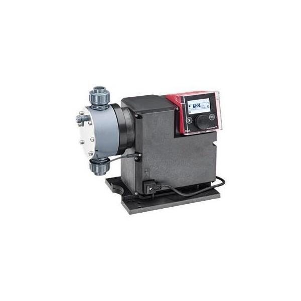 DDE Series Digital Dosing Pump, Type Key: DDA 120-7 FCM-PVC/V/C-F-31A7A7BG. 3/4" x 3/4" NPT Male